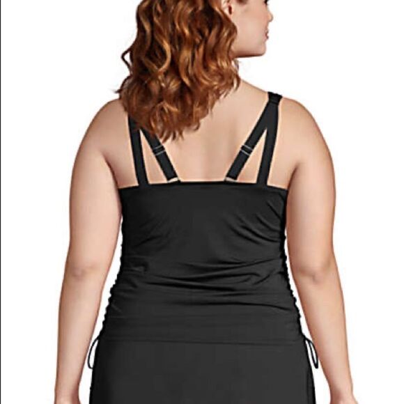 Land’s End Plus Standard adjustable sides straps Vneck underwire tankini Various - Picture 6 of 7